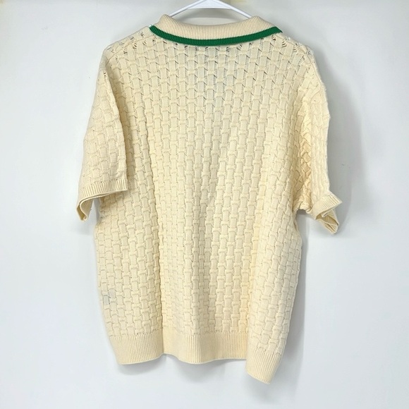 Fashion nova men NWT Cream Knit Polo shirt - Picture 6 of 6